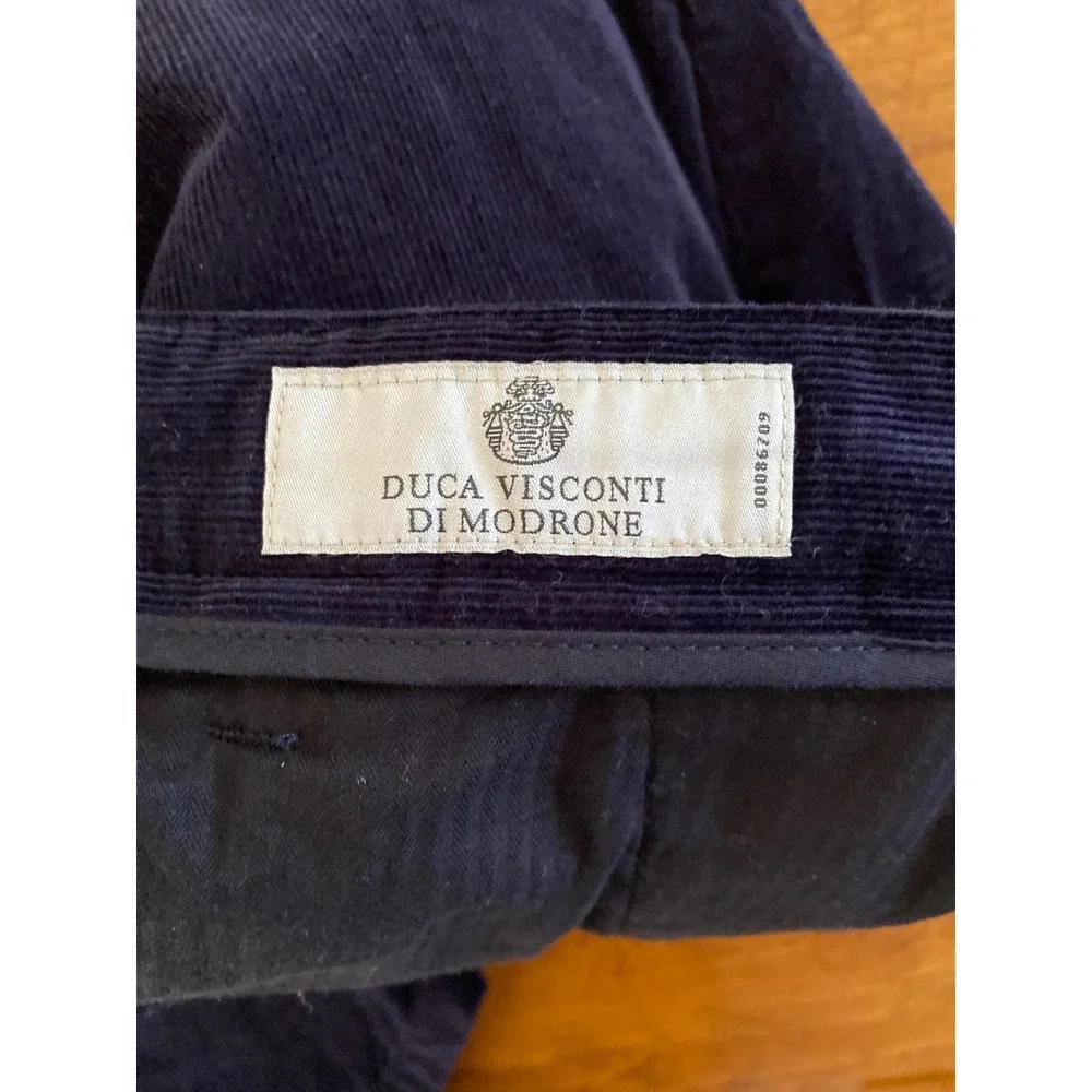 Norse Projects Aros Slim Corduroy Pant W30 L30 Navy Duca Visconti Italian Fabric